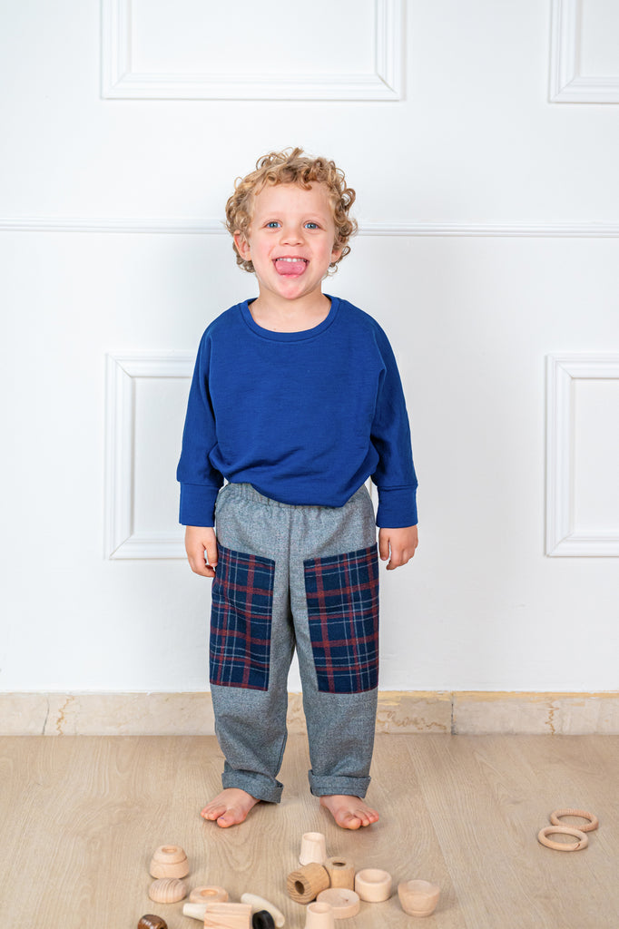 Pantaloni bimbo in flanella mod. "Ritornello"
